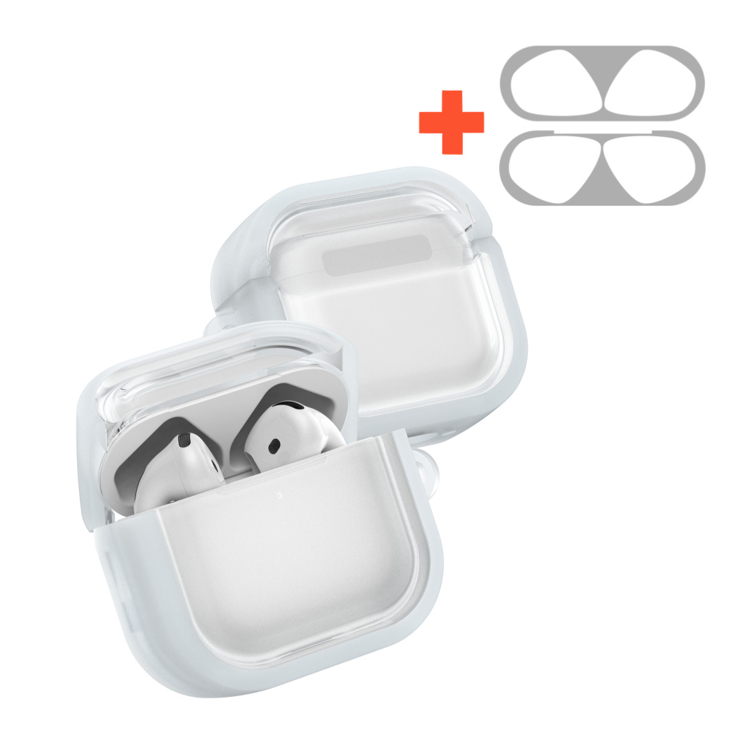 에어팟4 케이스 매트 클리어 철가루방지스티커 2매 제품 이미지