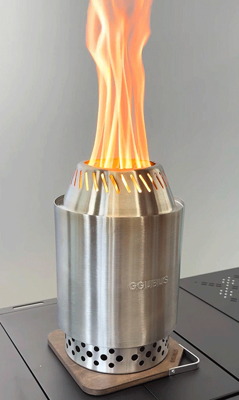 꾸버스 유어스토브 원형 화로대 이중연소 불멍 화로 바베큐그릴 캠핑