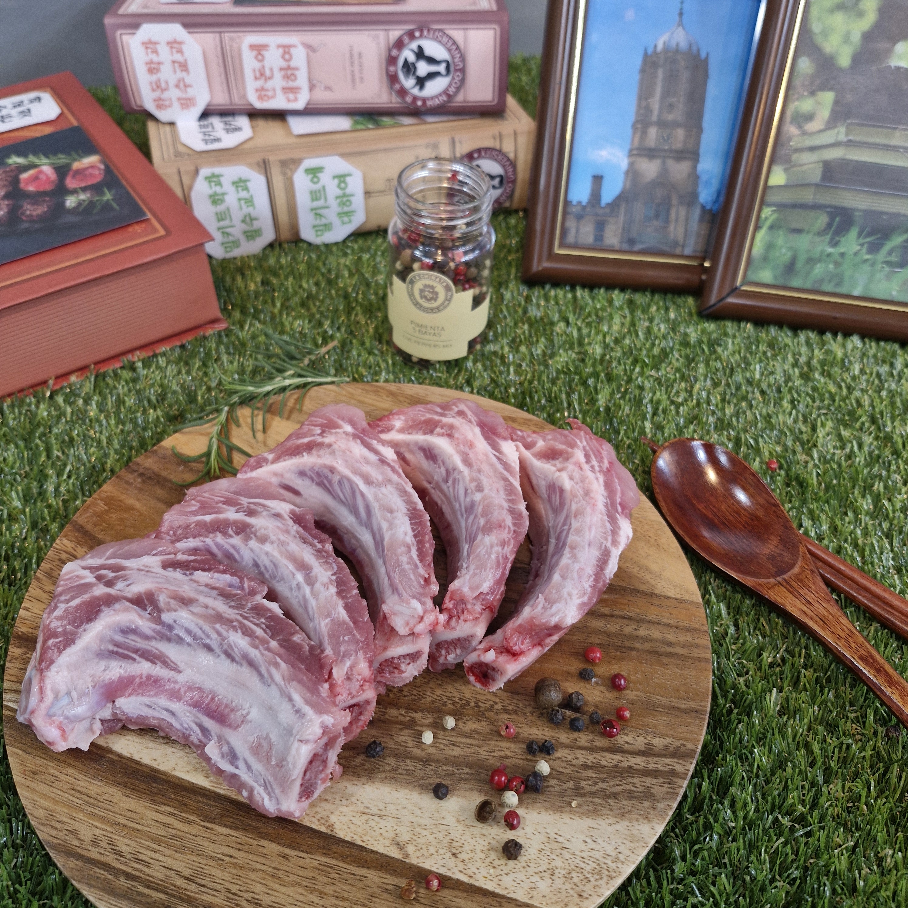 한우대학 한돈 암퇘지 1+등급 등갈비 600g 찜용 구이용 김치찜