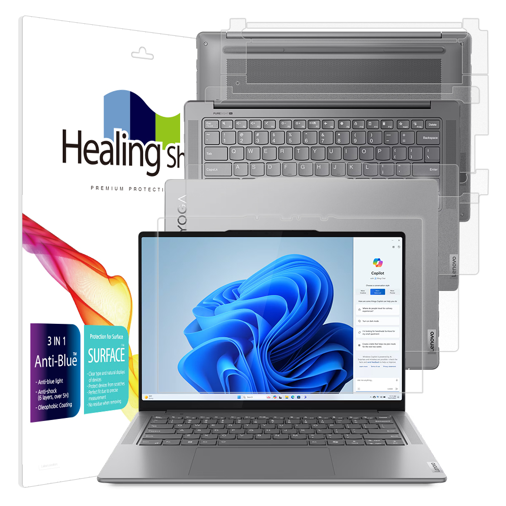 레노버 요가 프로 7 14IMH9 2024 블루라이트차단 액정보호필름1매 외부3종