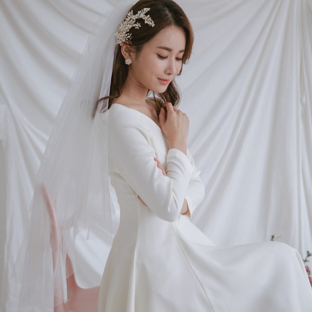 [2배풍성한] 청순숏베일 v2 면사포 셀프웨딩베일 촬영소품 - 상세 이미지 3