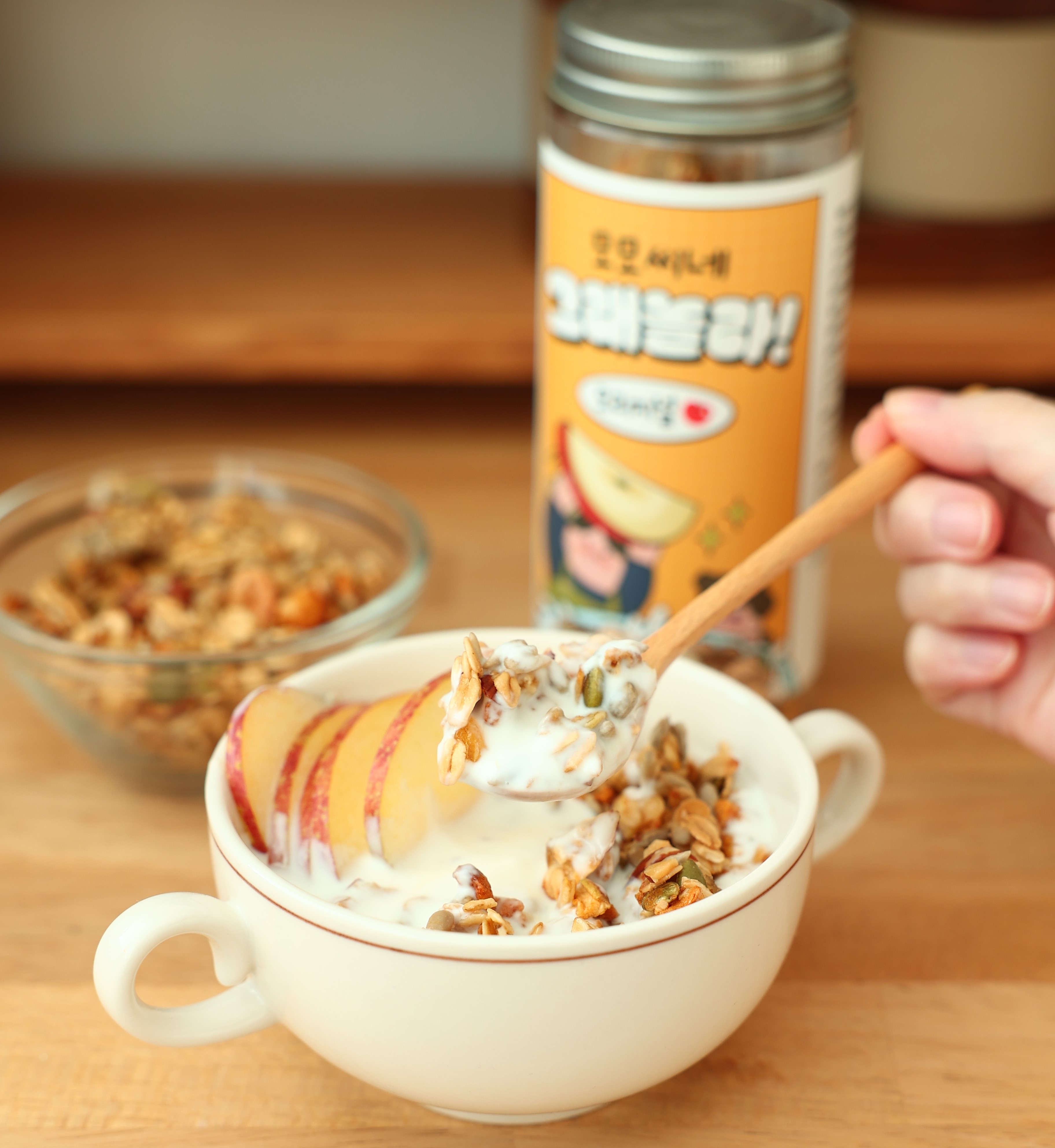 모모씨네 애플 그래놀라 200g 수제 사과 오트밀