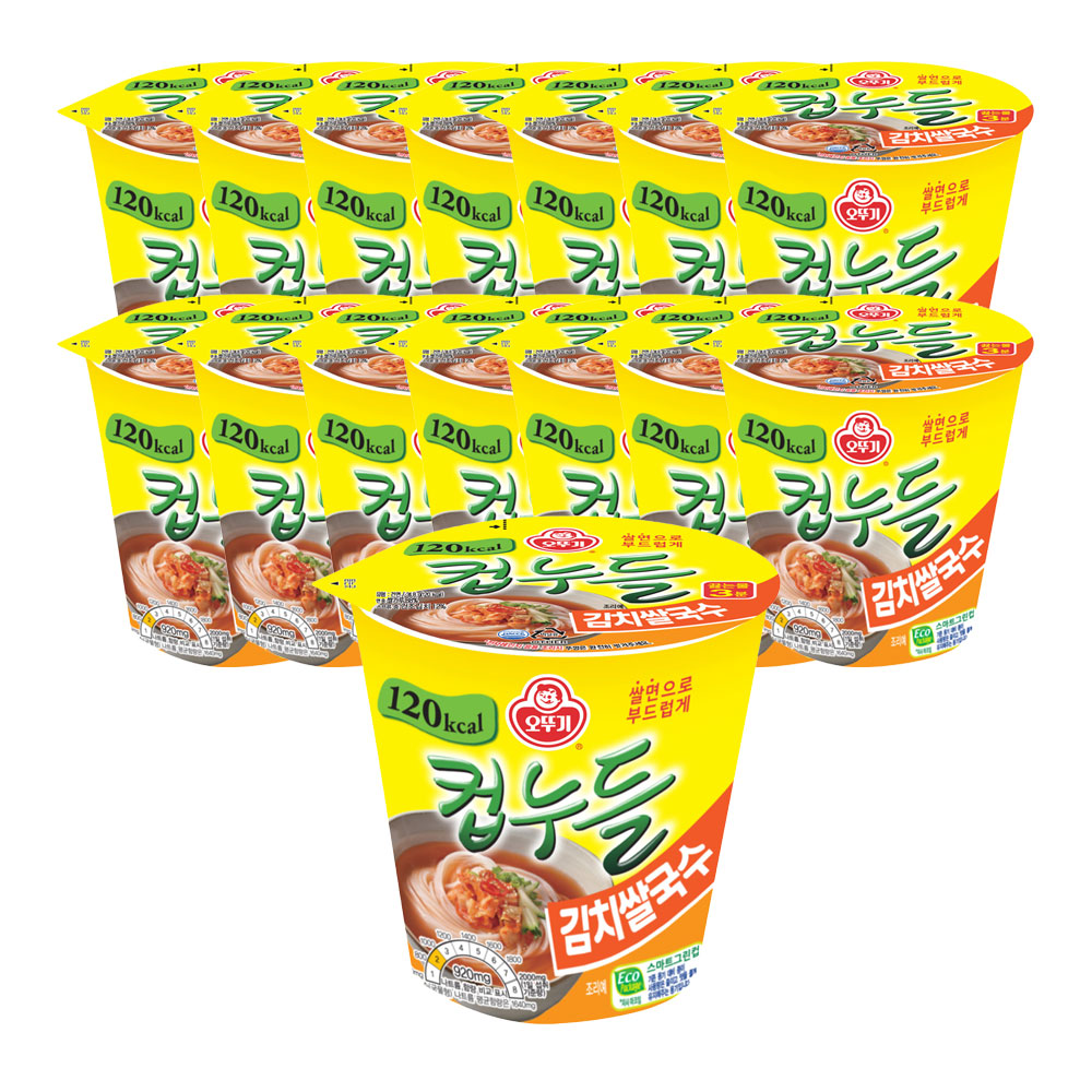 오뚜기 컵누들 김치쌀국수 34.8g, 15개 - 메인 이미지