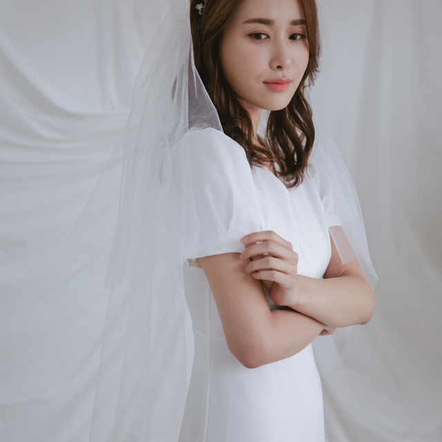 [국민면사포] 청순 숏베일 v1 셀프웨딩 베일 웨딩스냅소품 이미지 2