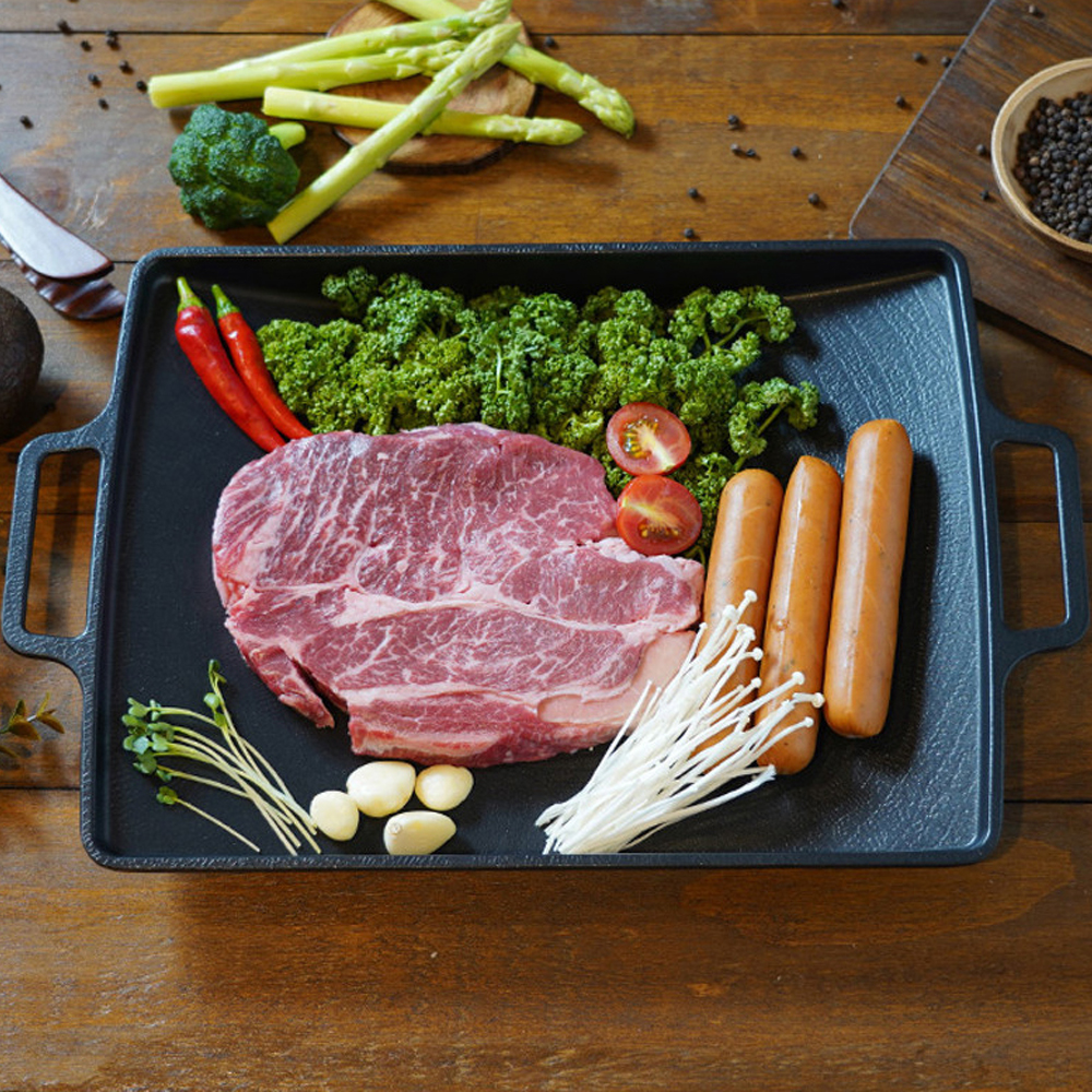 N.I.P 플랫 그리들 팬 / 사각 깊은 미니 전골 인덕션겸용 IGT 플랫버너 호환