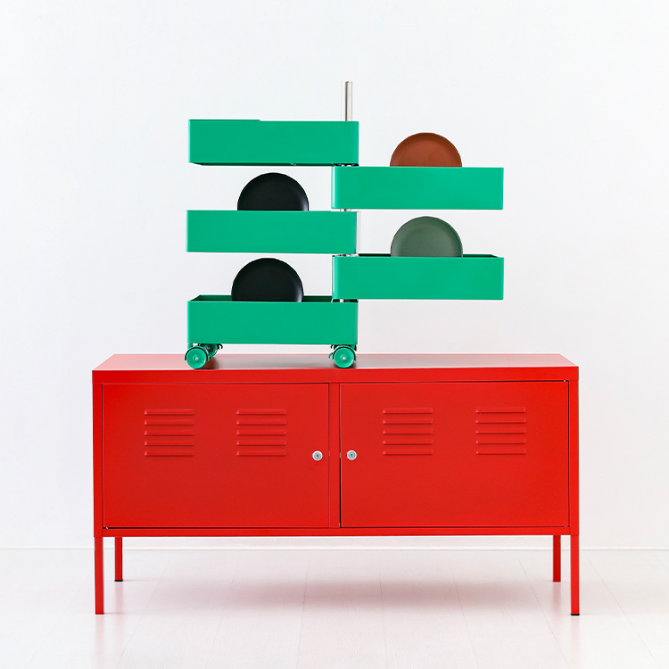 빙그리 회전서랍 트롤리 5단 클래식그린 9536.5958