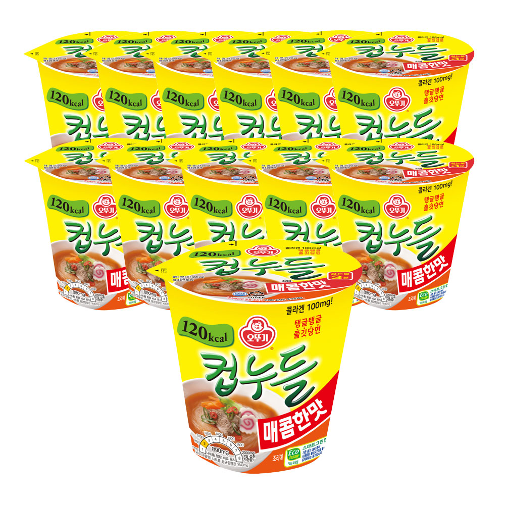 오뚜기 컵누들 매콤한맛 37.8g, 12개
