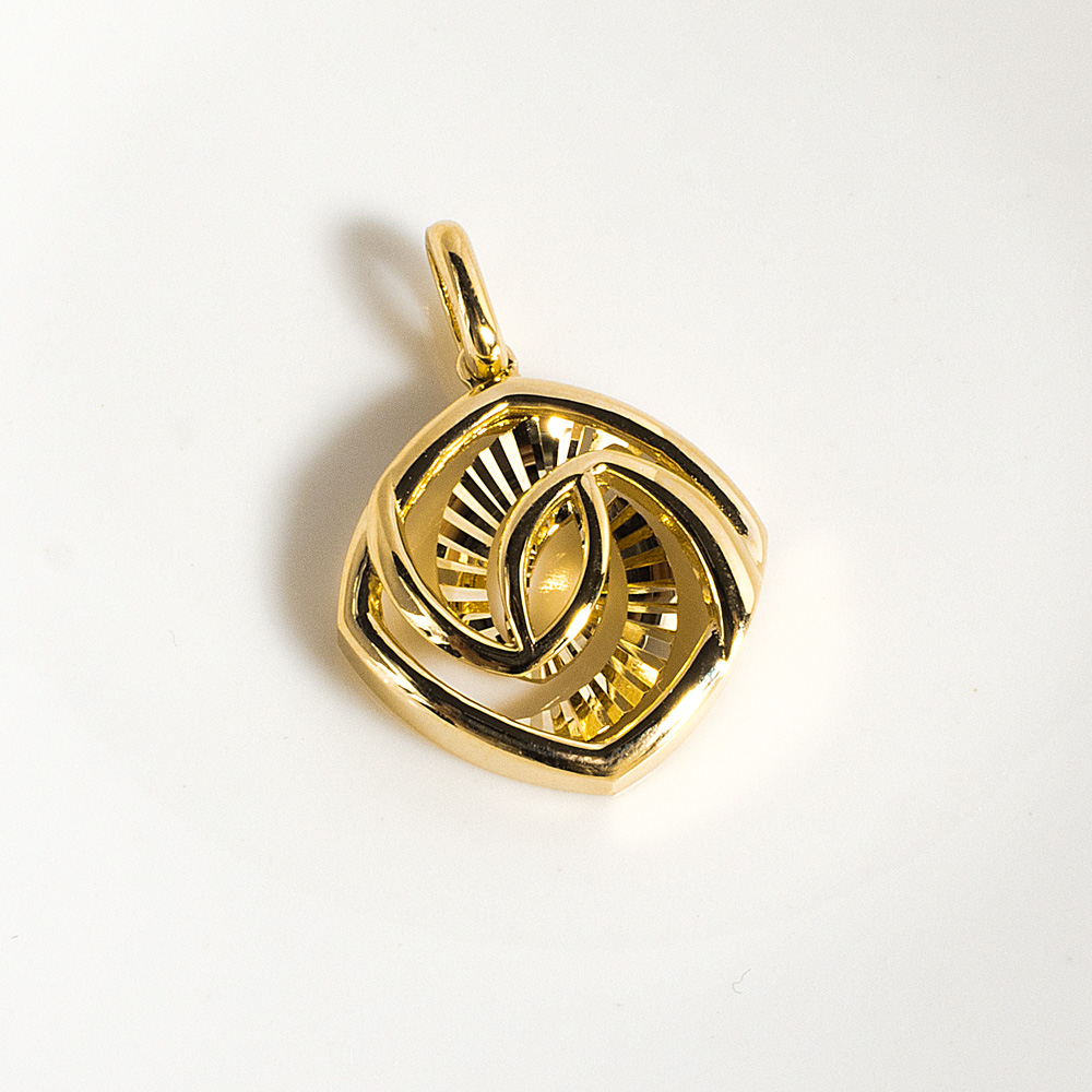 로시 커팅 사각 펜던트 데일리 기념일 여자 친구 선물 부모님 14K 18K - 상세 이미지 3