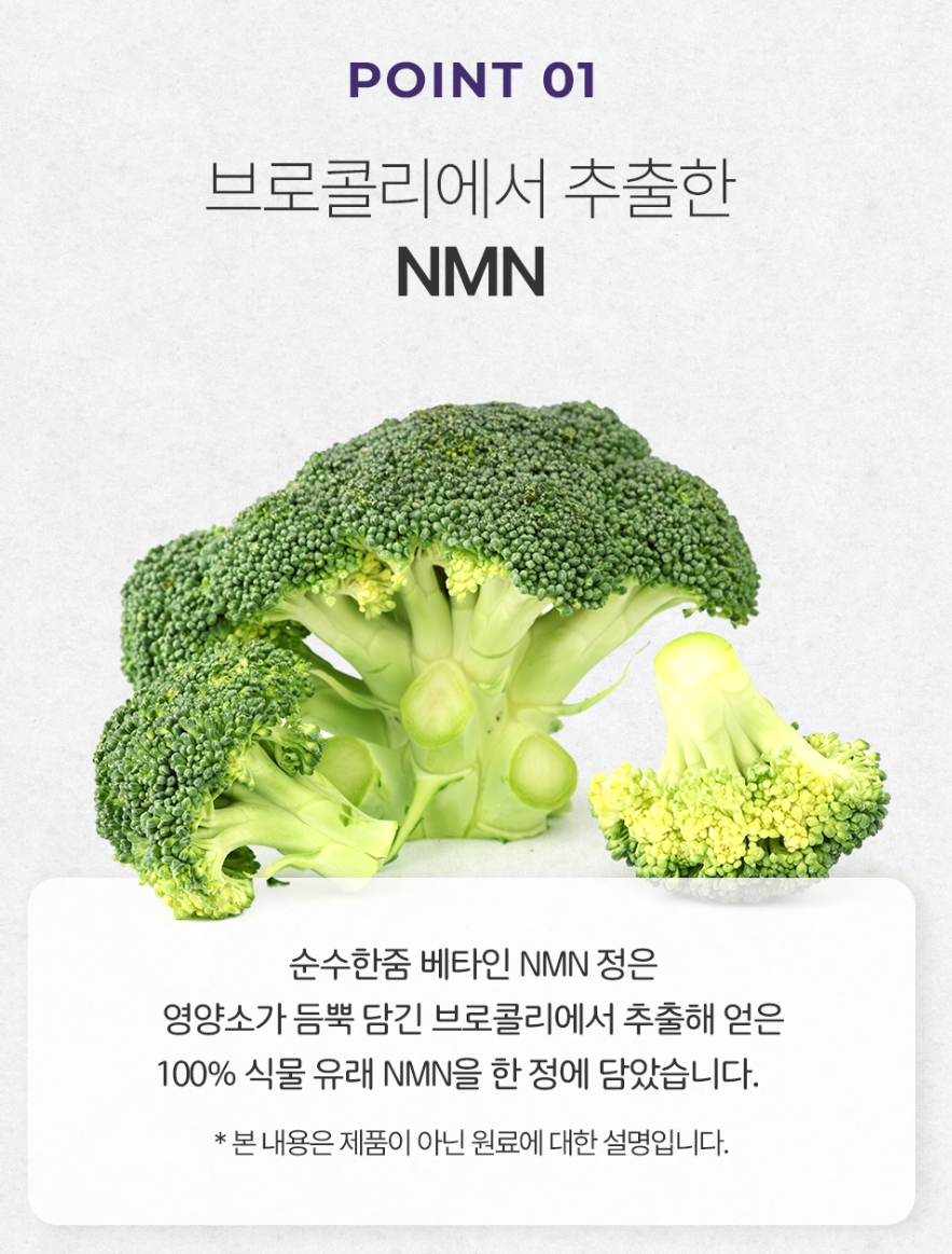 1+1 베타인 NMN영양제 nad영양제 mnm 브로콜리 효능 - 상세 이미지 5