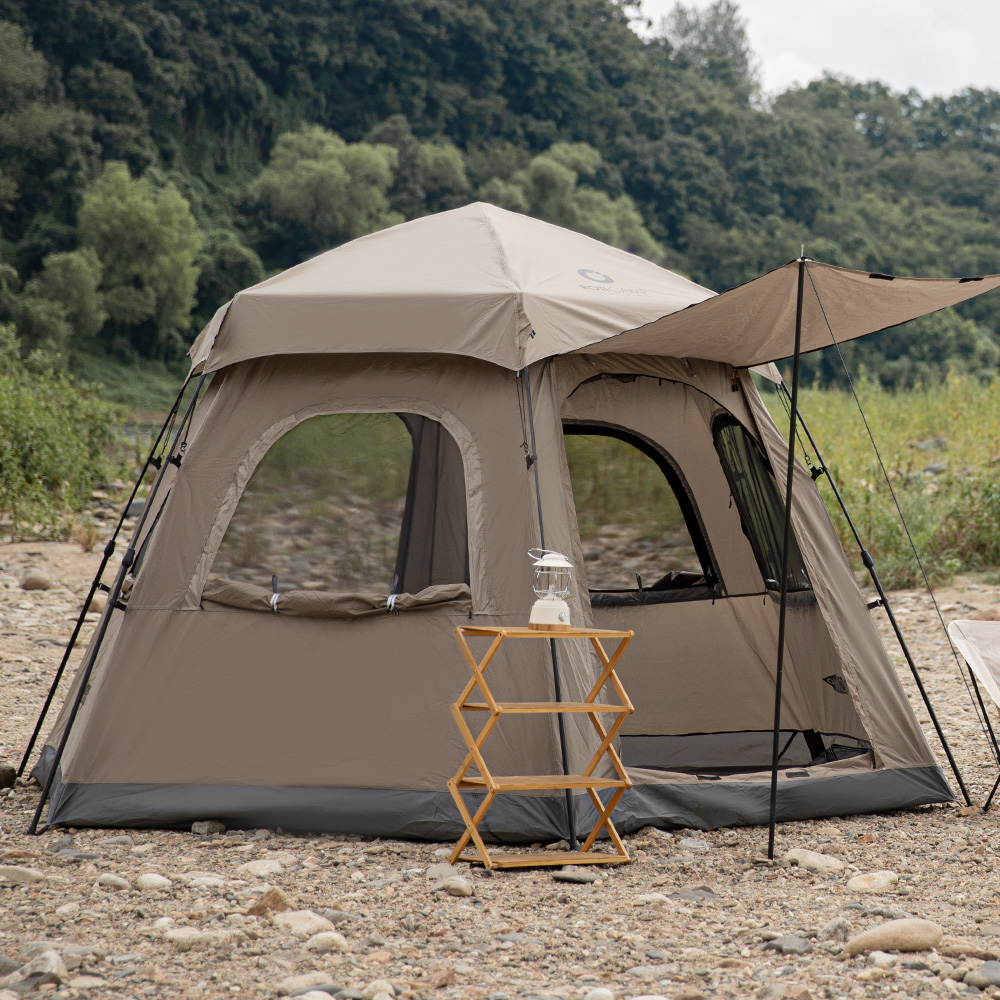 로티캠프 원터치 텐트 돔 그늘막 캠핑 대형 감성 비치 나들이 HB6-C2