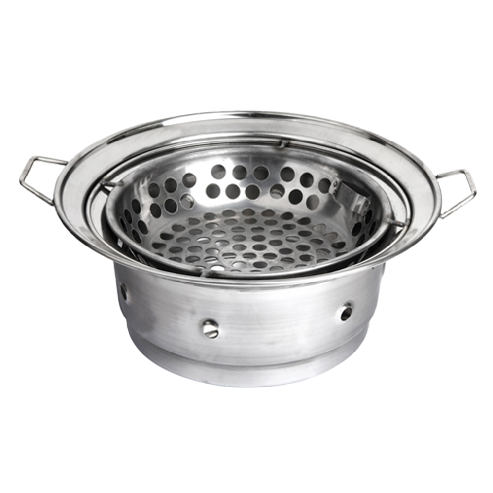 업소용 스텐 숯불 로스타 숯그릇 외통 닭갈비 구이 그릴 화로 화덕 : 키친코리아.