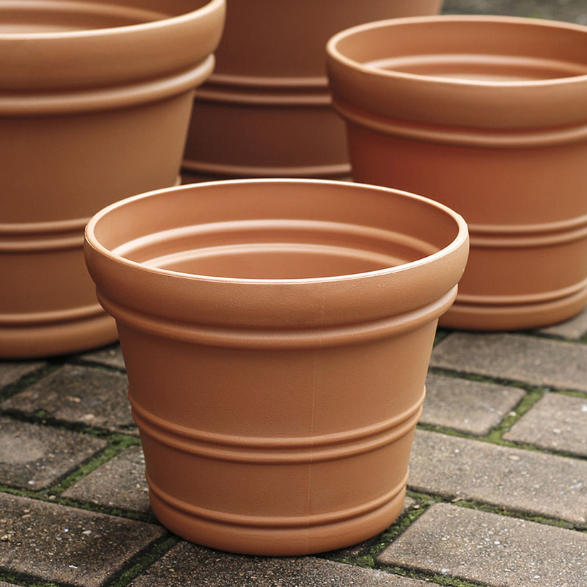 로렌조 자동급수 분갈이 플라스틱 인테리어 저면관수 대형 토분 화분 A베이직 테라코타 6호 이미지 3
