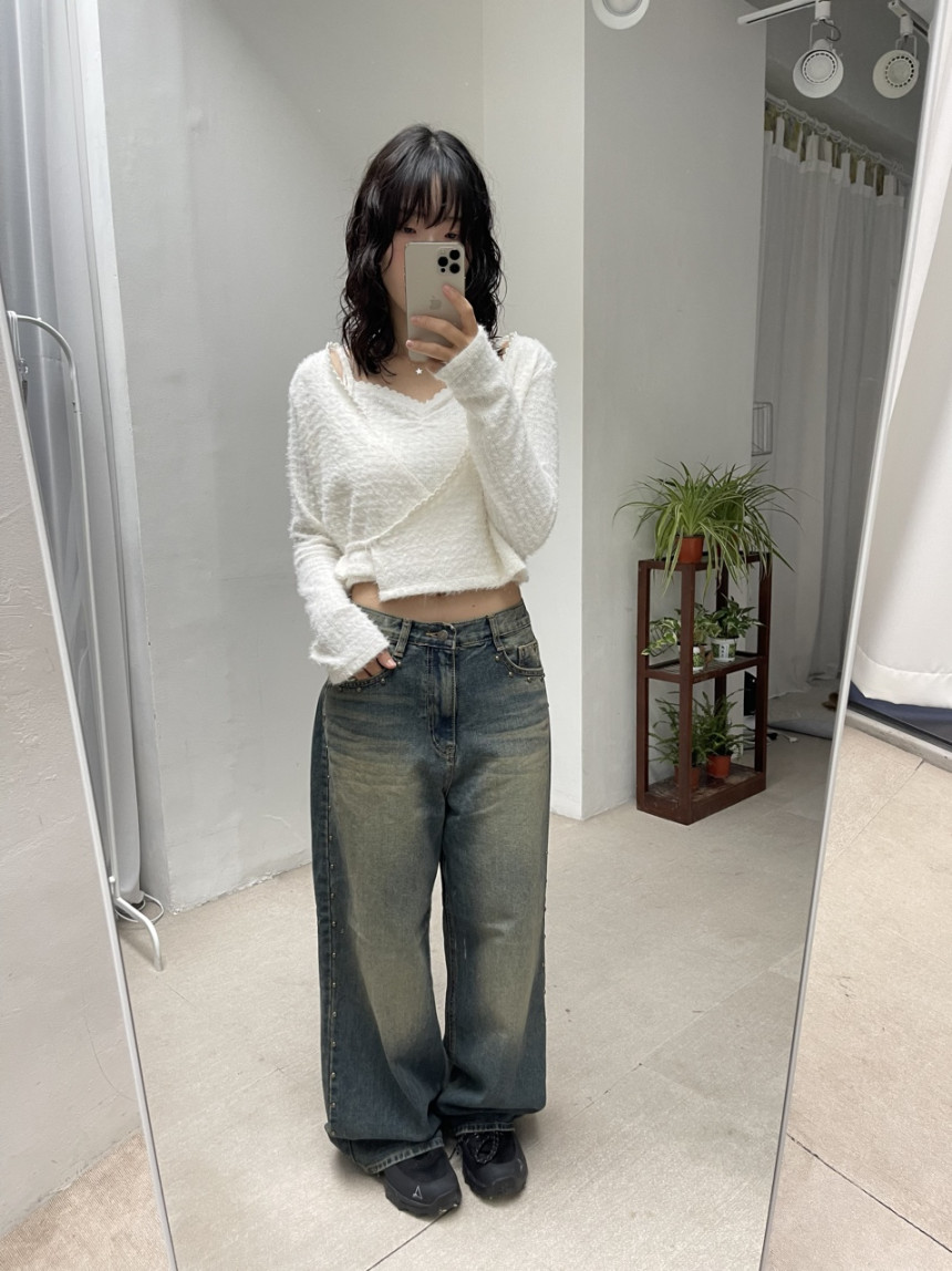 악트20 퍼 랩 가디건 나시 SET