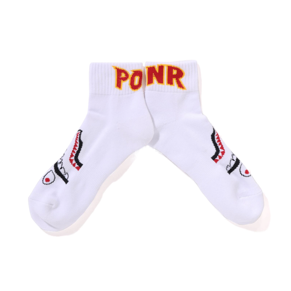 베이프 양말 2ND SHARK SHORT SOCKS 1K70-184-009 - 메인 이미지