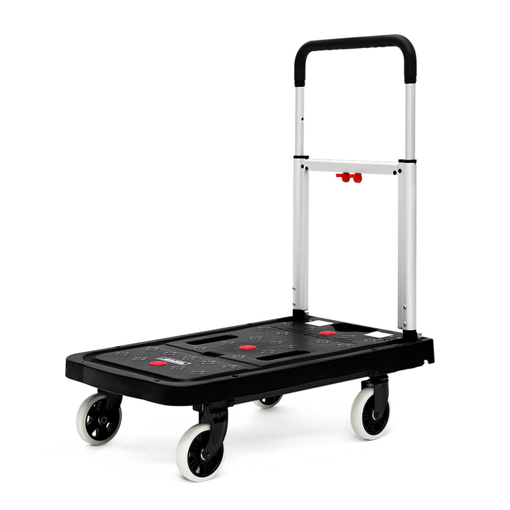 로티홈시스 플랫폼 접이식 카트 일반형 실버 4바퀴 쇼핑 마트 핸드 손수레 FW-99F