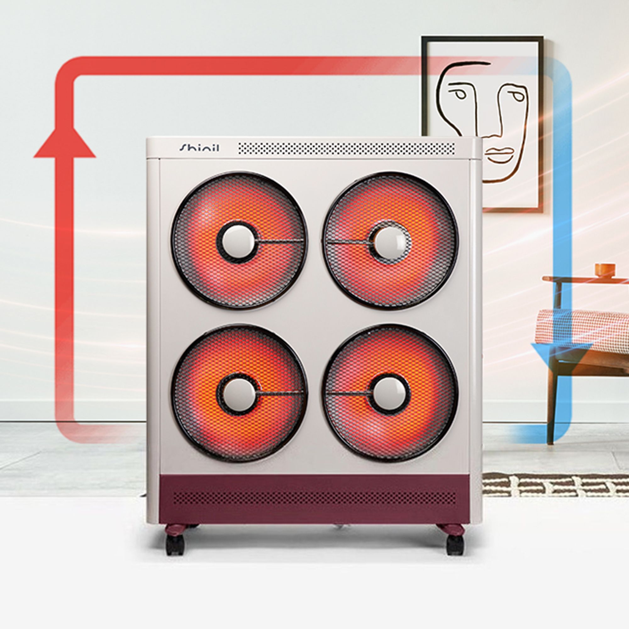 신일 전기난로 업소용 난방기 대형 전기히터 스토브 히터기 사무실 송풍히터