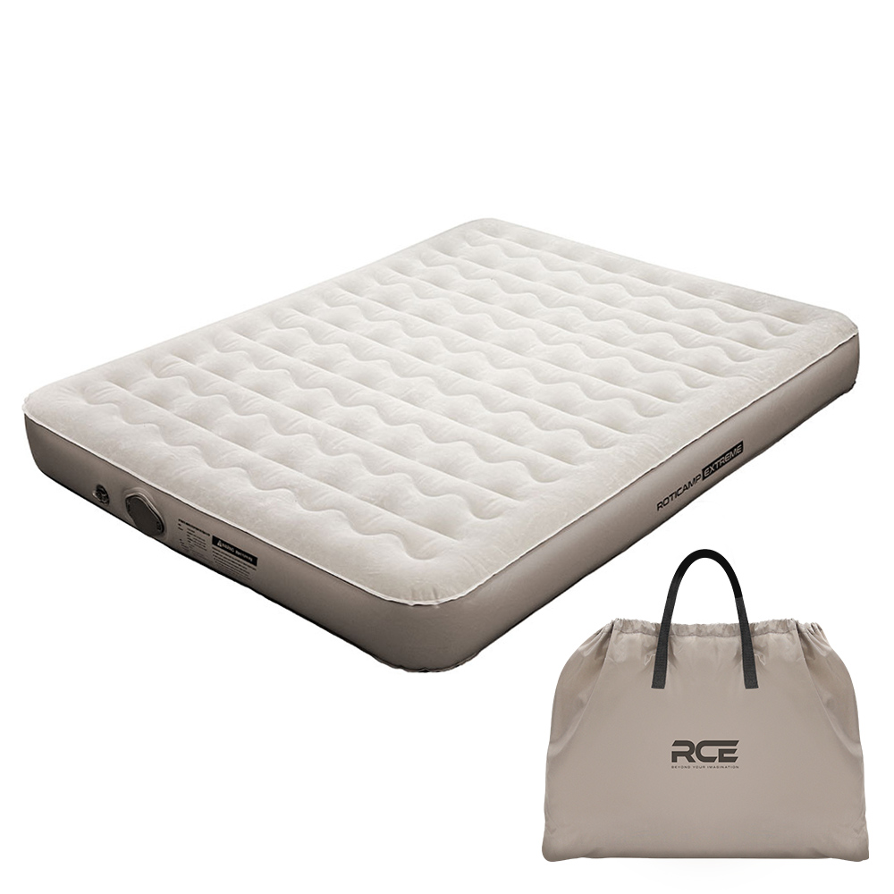 로티캠프 에어 매트 자충 캠핑 침대 매트리스 텐트 휴대용 퀸, 22cm, 탄