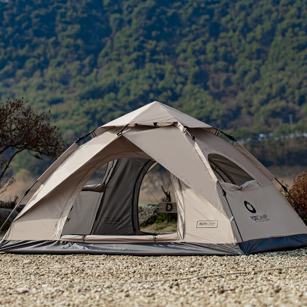 로티캠프 원터치 텐트 그늘막 캠핑 감성 비치 나들이 COM2