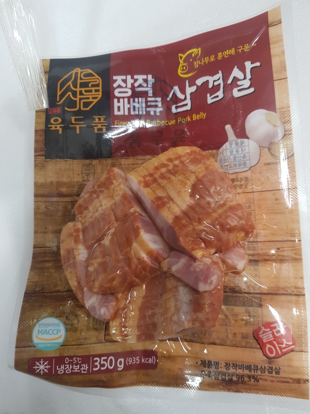 장작 바베큐 훈제 삼겹살 350g /캠핑용 간편조리/ 에어프라이어 10분 완성 이미지 8