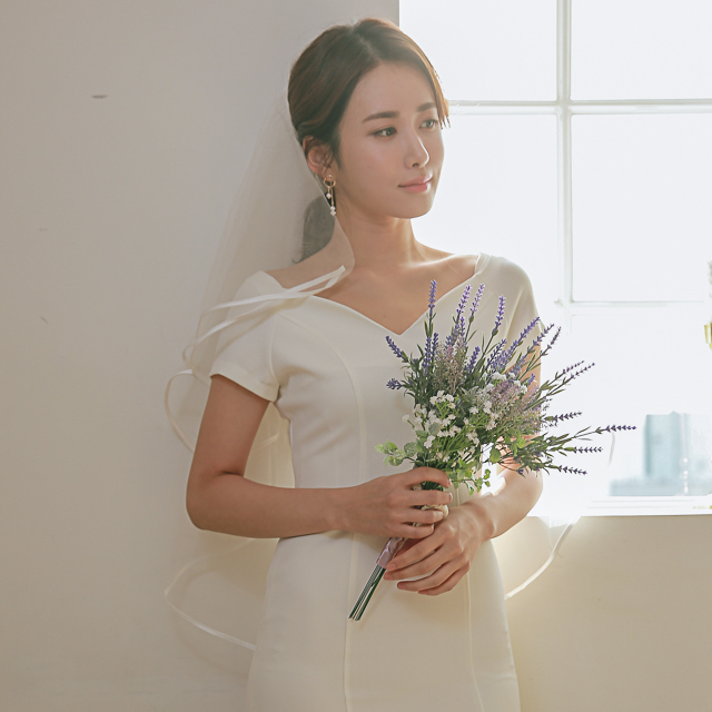 [우아한] 셀프웨딩베일 루이숏베일 면사포 촬영소품 - 상세 이미지 3
