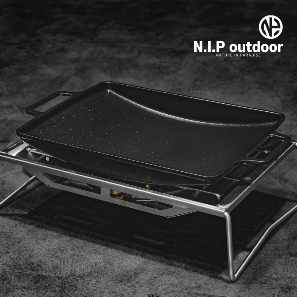 N.I.P 플랫 그리들 팬 / 사각 깊은 미니 전골 인덕션겸용 IGT 플랫버너 호환