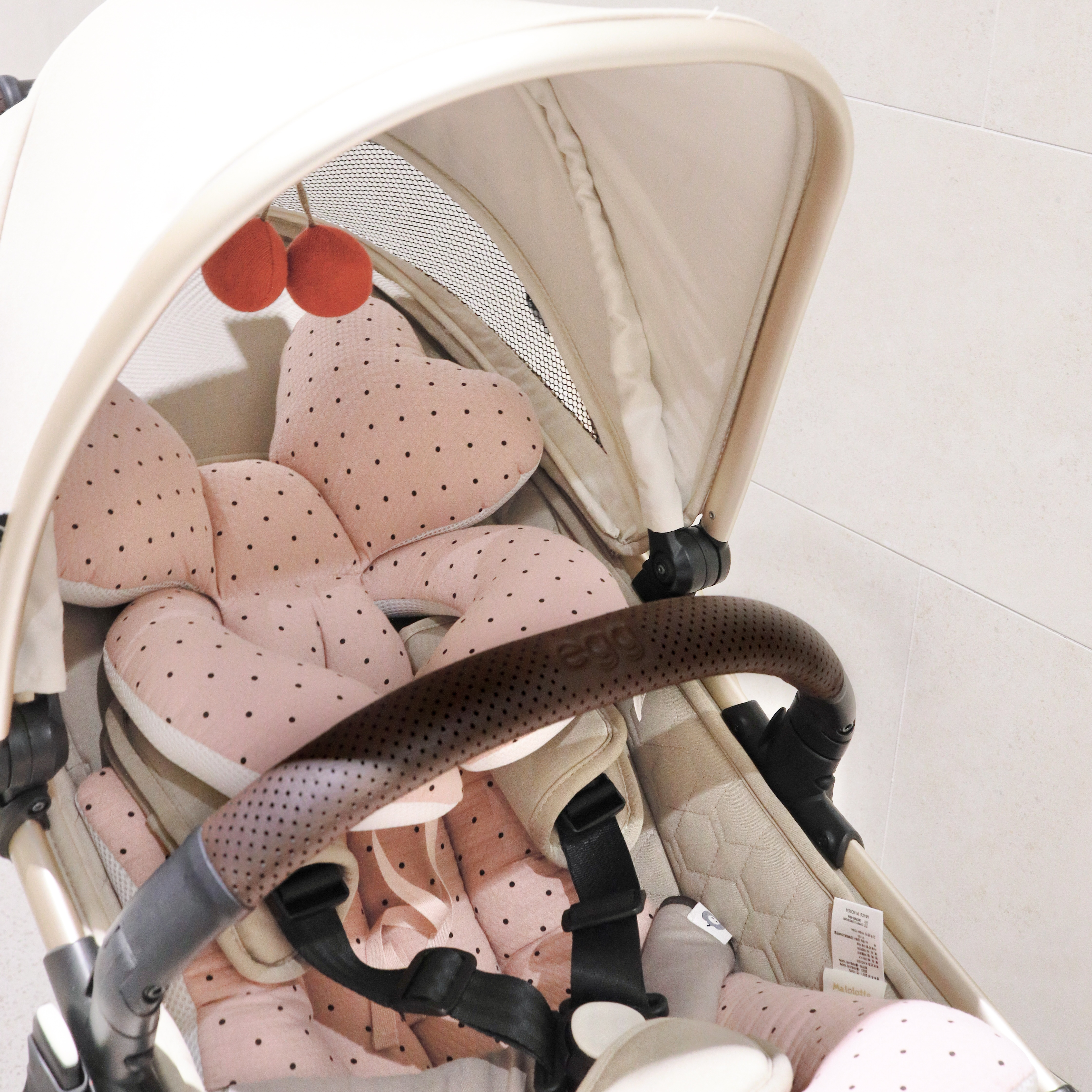 마롤로뜨 유모차라이너 코지도트 순면 유모차시트 통통 신생아 아기 아이보리