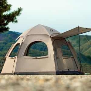 로티캠프 원터치 텐트 돔 그늘막 캠핑 감성 비치 나들이 HEX5-4 운동러 솔직 후기 | 실사용 리뷰 - 상품 이미지 2