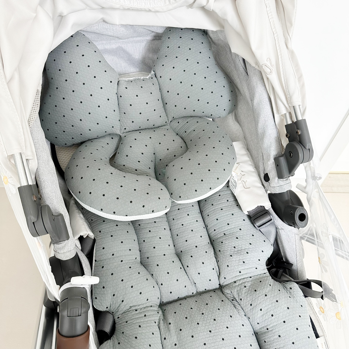 마롤로뜨 유모차라이너 코지도트 순면 유모차시트 통통 신생아 아기 아이보리