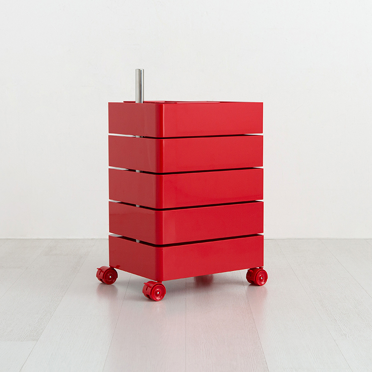 빙그리 회전서랍 트롤리 5단 레드 9823.2122