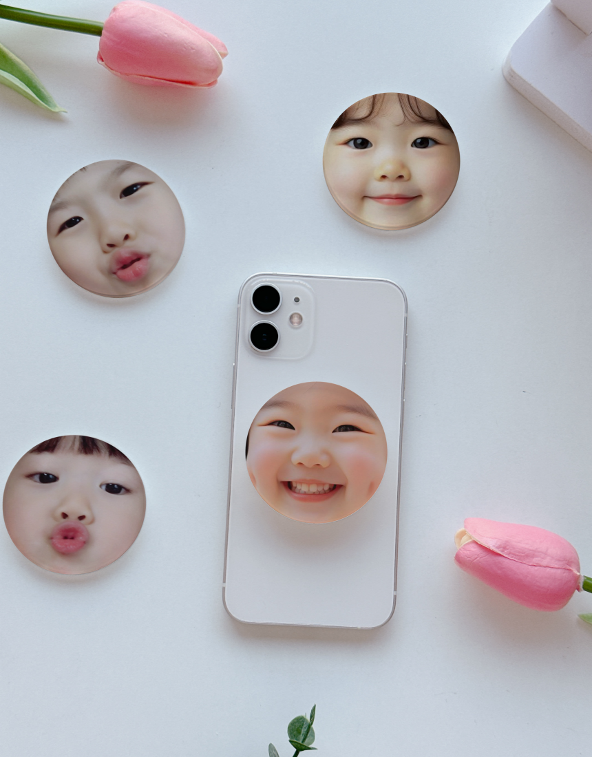 포토 그립 아기얼굴 반려동물 아이돌 굿즈 사진 핸드폰 거치대 홀더 팬클럽 연예인 스마트폰 이미지 6