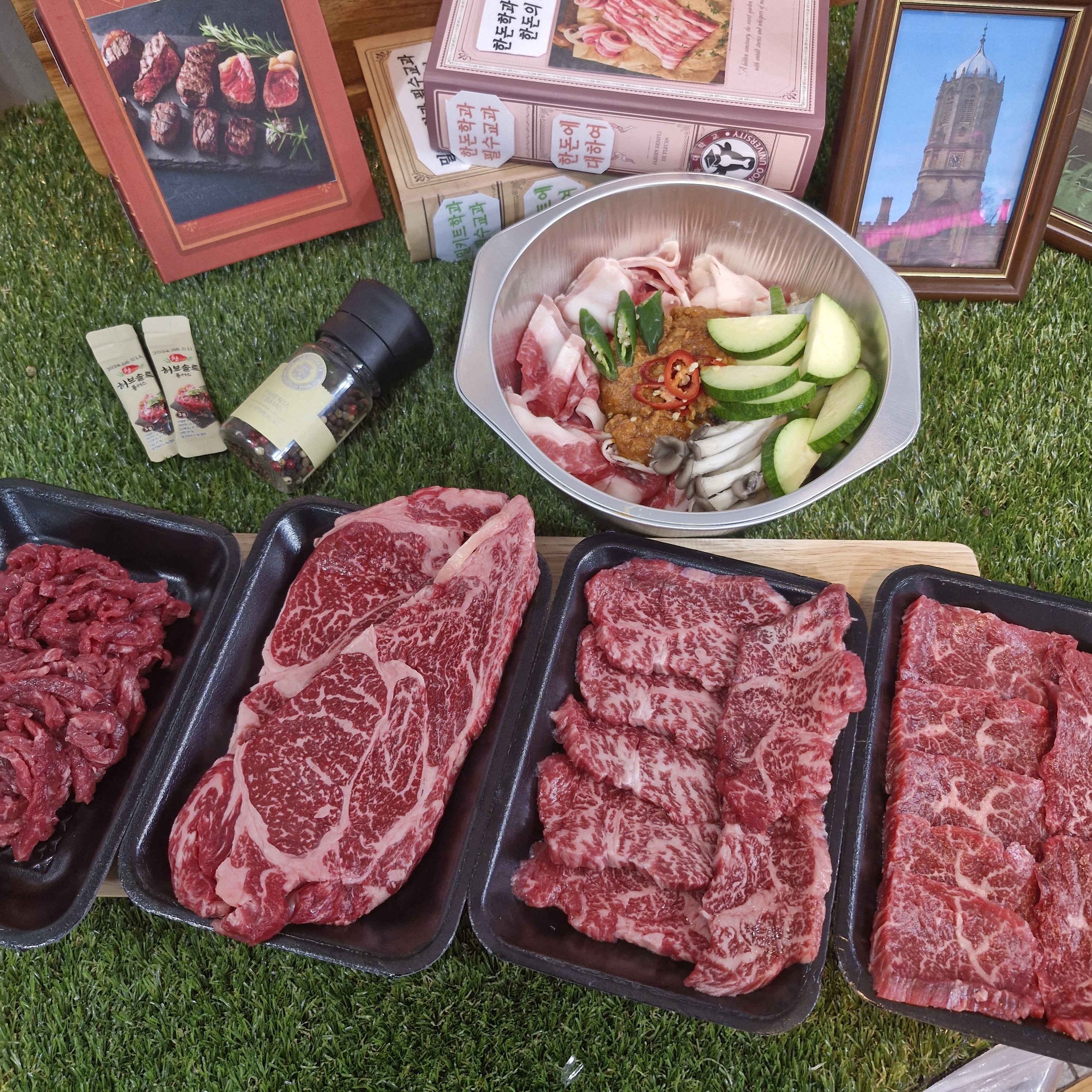 한우대학 한우 오마카세 총구성 1.3kg 육회 풍성한 특수부위 홈마카세 부채 업진 토시살 - 상세 이미지 4