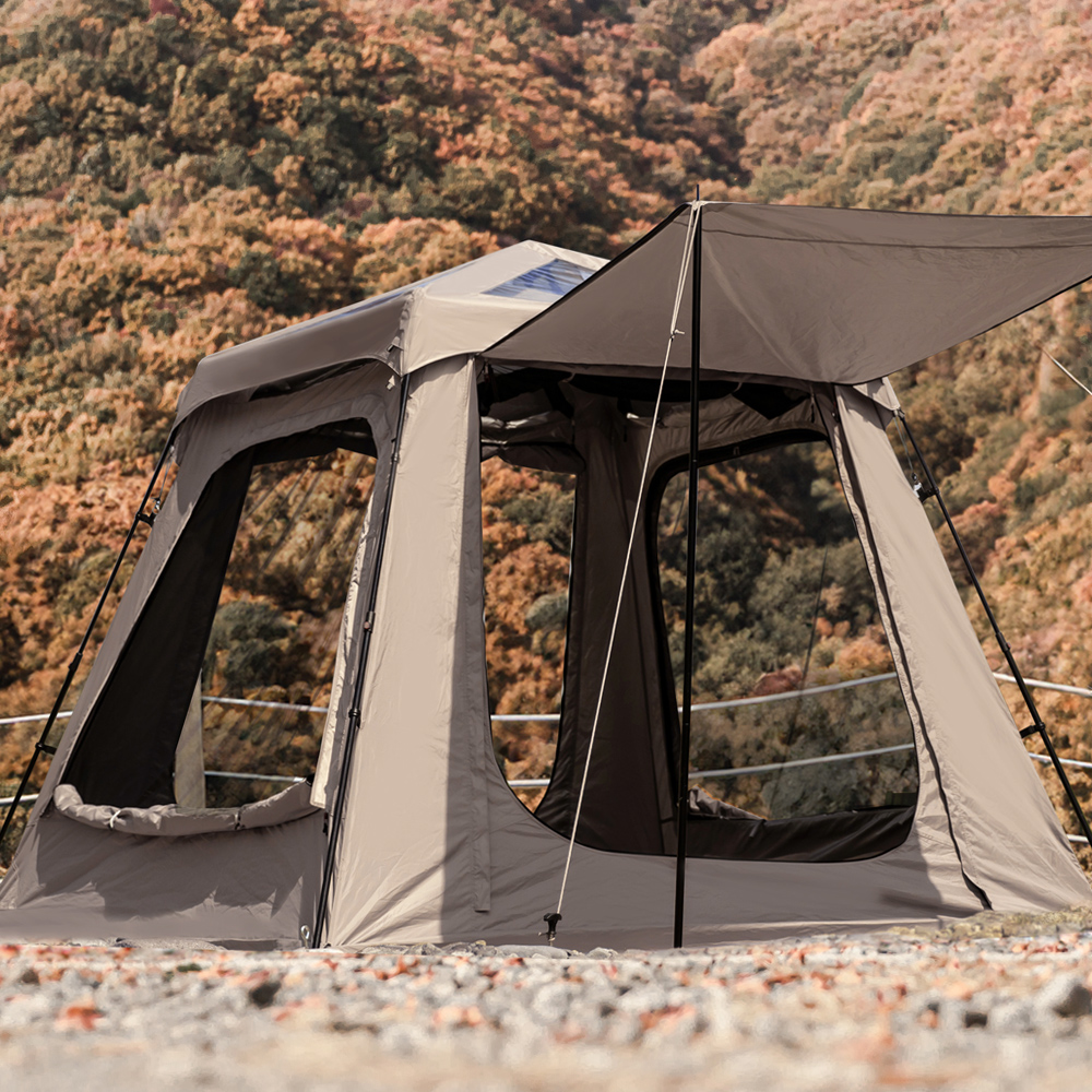 로티캠프 원터치 텐트 쉘터 그늘막 캠핑 대형 감성 비치 나들이 SB6-A