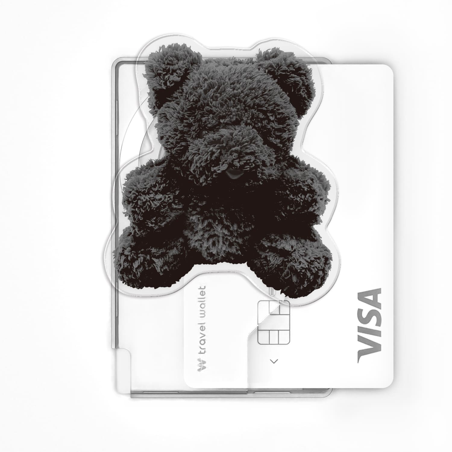 168cm 맥세이프 카드지갑 그립톡 올인포켓 러블리 블랙베어