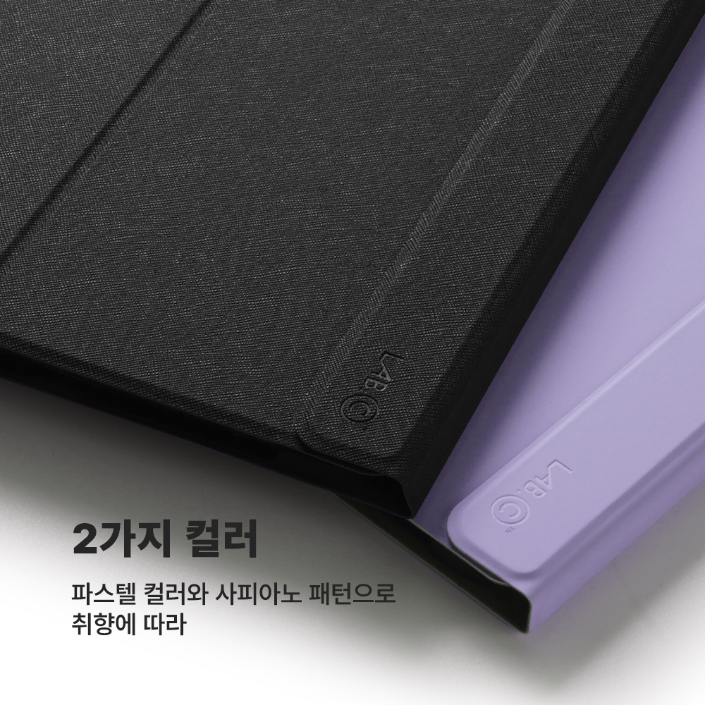 랩씨 슬림핏 케이스 스탠딩 폴리오 스마트 북커버 라벤더, 갤럭시 탭 S9-S9 FE-S10 FE - 상세 이미지 5