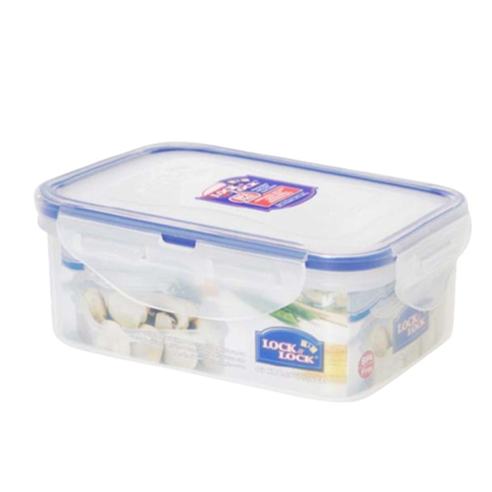 PP재질 밀폐용기 저장함 직사각 4면결착 실리콘패킹 460ml