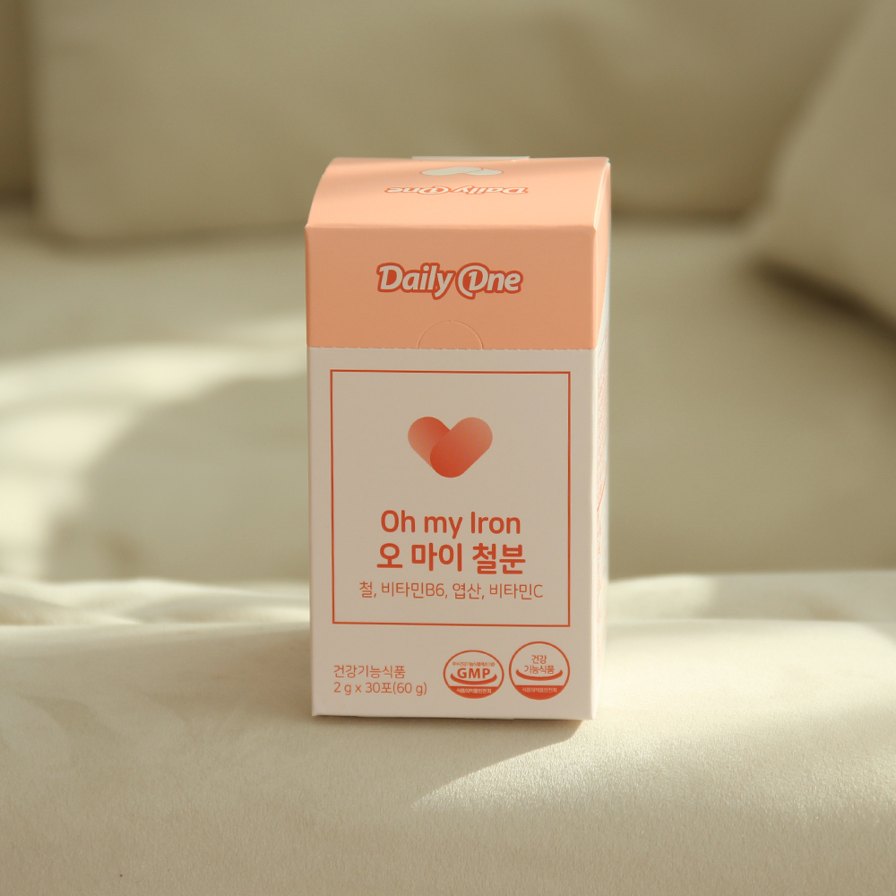 데일리원 오 마이 철분 비헴철 고함량 철분제 여성 임산부 영양제 30포, 5개 이미지 8