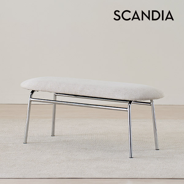 스칸디아 비에타 크롬 패브릭 2인용 벤치(1EA)