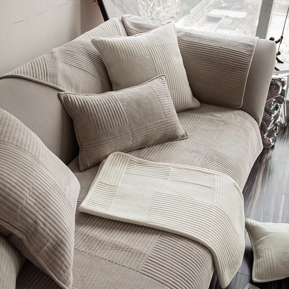 극세사 쇼파패드 2 3인용 논슬립 돌 흙 소파 토퍼 매트 커버 깃털아이보리 70x150