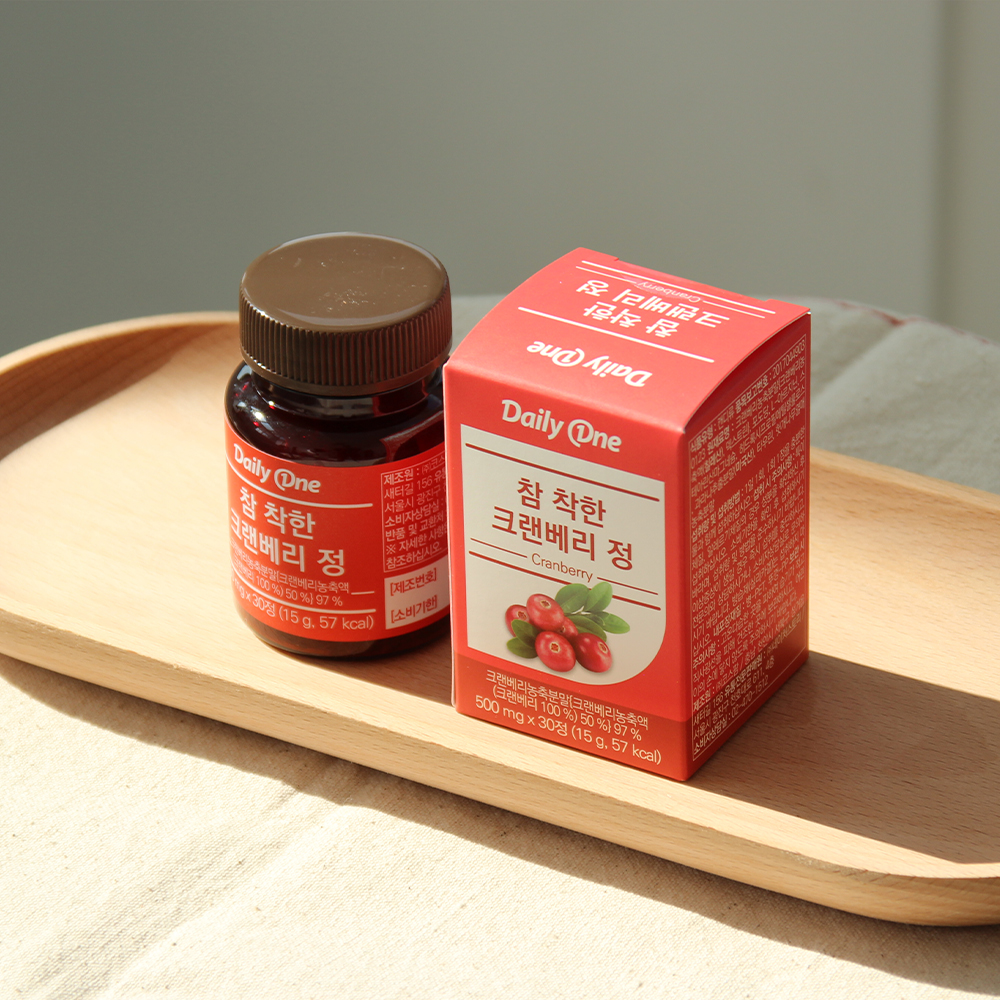 데일리원 참 착한 크랜베리 정 여성 농축 분말 500mg X 30정 5통 이미지 6