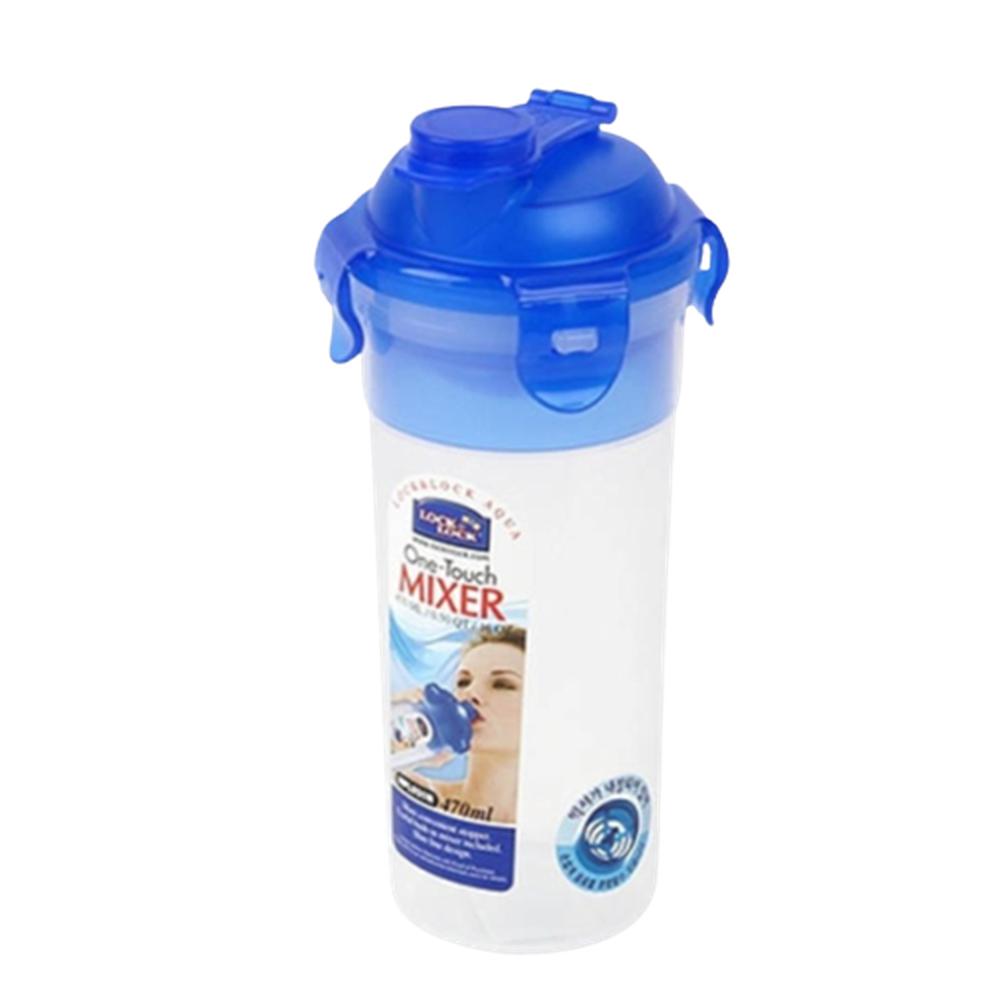 미숫가루 선식 주스 분말 물에타기 완전 밀폐 투명 플라스틱 물병 470ml 프로틴 쉐이커