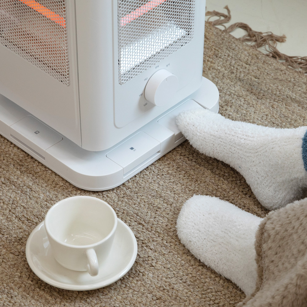 오아 오버스퀘어 오방난로 사무실 전기히터 가정용 거실 난방기 스토브 히타 전열기구 풋버튼