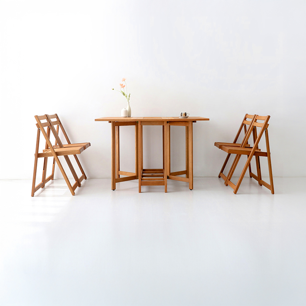 KEMIE 4인 원목접이식테이블세트 XL4110ST 2288.7934