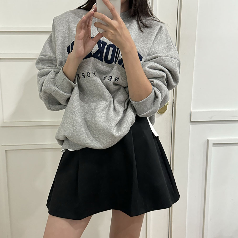 볼륨 핀턱 A라인 벌룬 미니 스커트 이미지 8