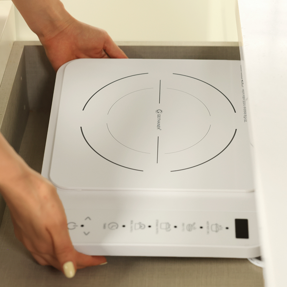 가이타이너 슬림 1구 인덕션 NGTIDW 휴대용 미니 전기레인지