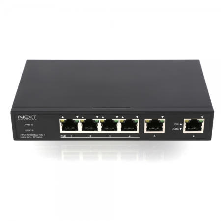 이지넷유비쿼터스 이지넷유비쿼터스 NEXT-POE606F 4-Port 10/100Mbps POE + FE 2-Port TP Fast Ethernet Switch 60W