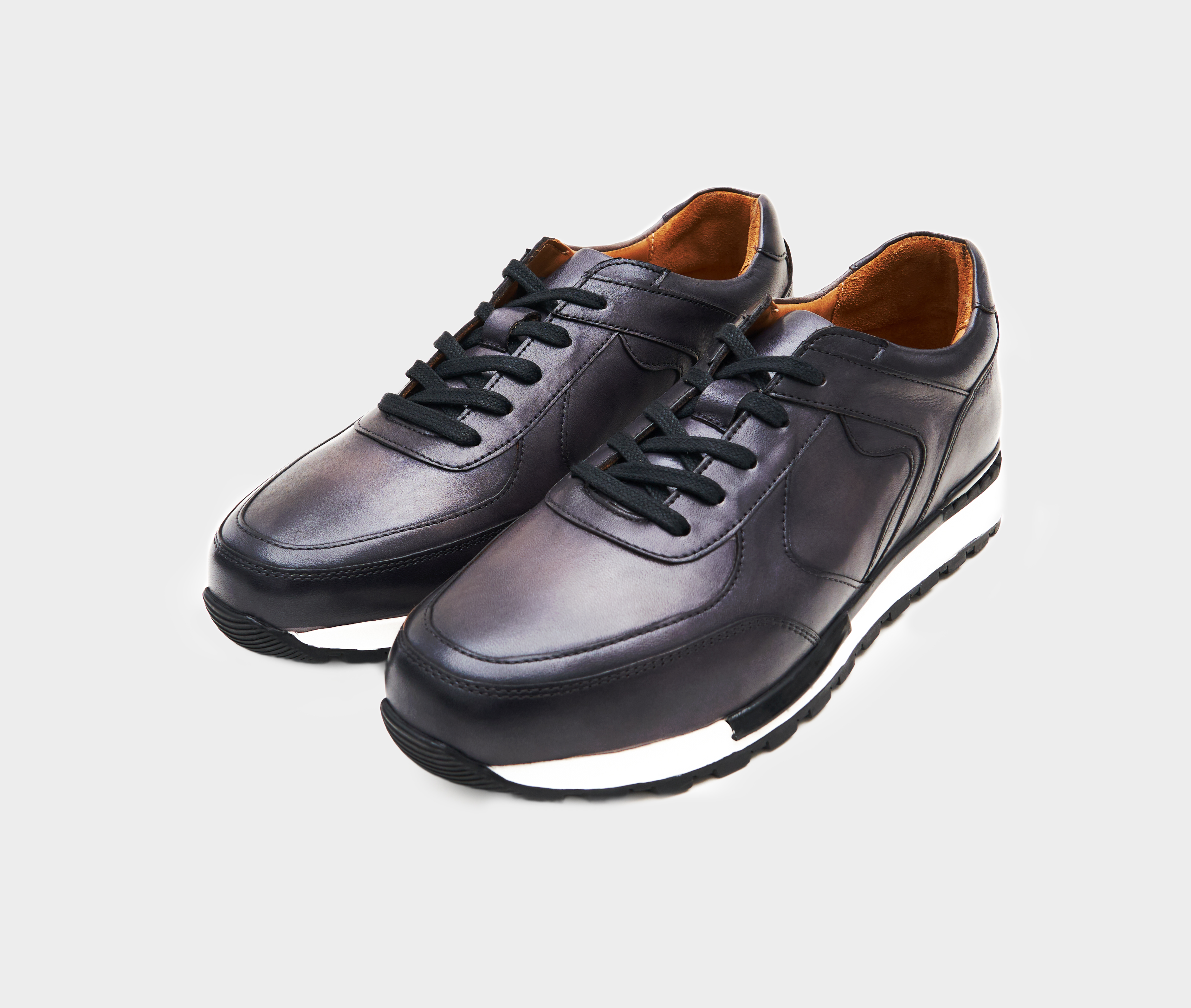 스니커즈 토리노 그레이 이태리산 송아지가죽 남자 수제화 발편한 비지니스캐주얼 신발