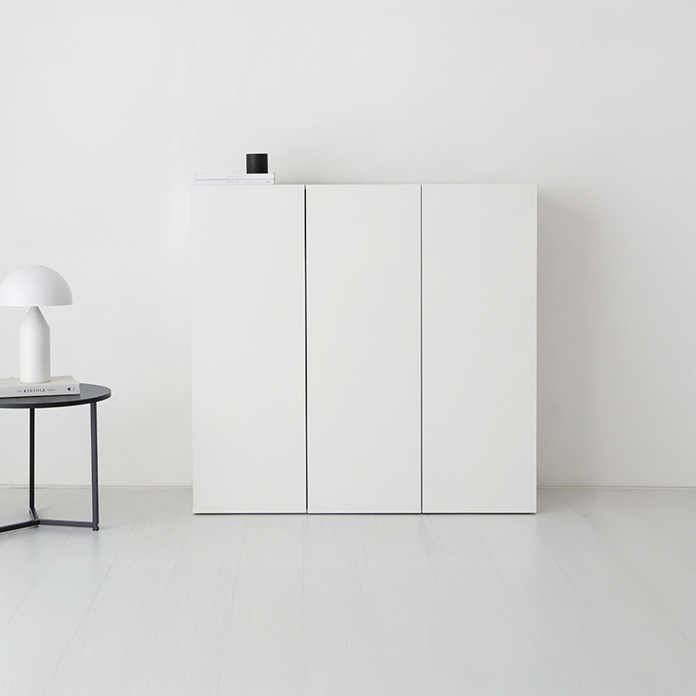 피크 3문 높은수납장 1146 1193mmx410mmx1146mm, 3단, 화이트 6572.3727 - 상세 이미지 5
