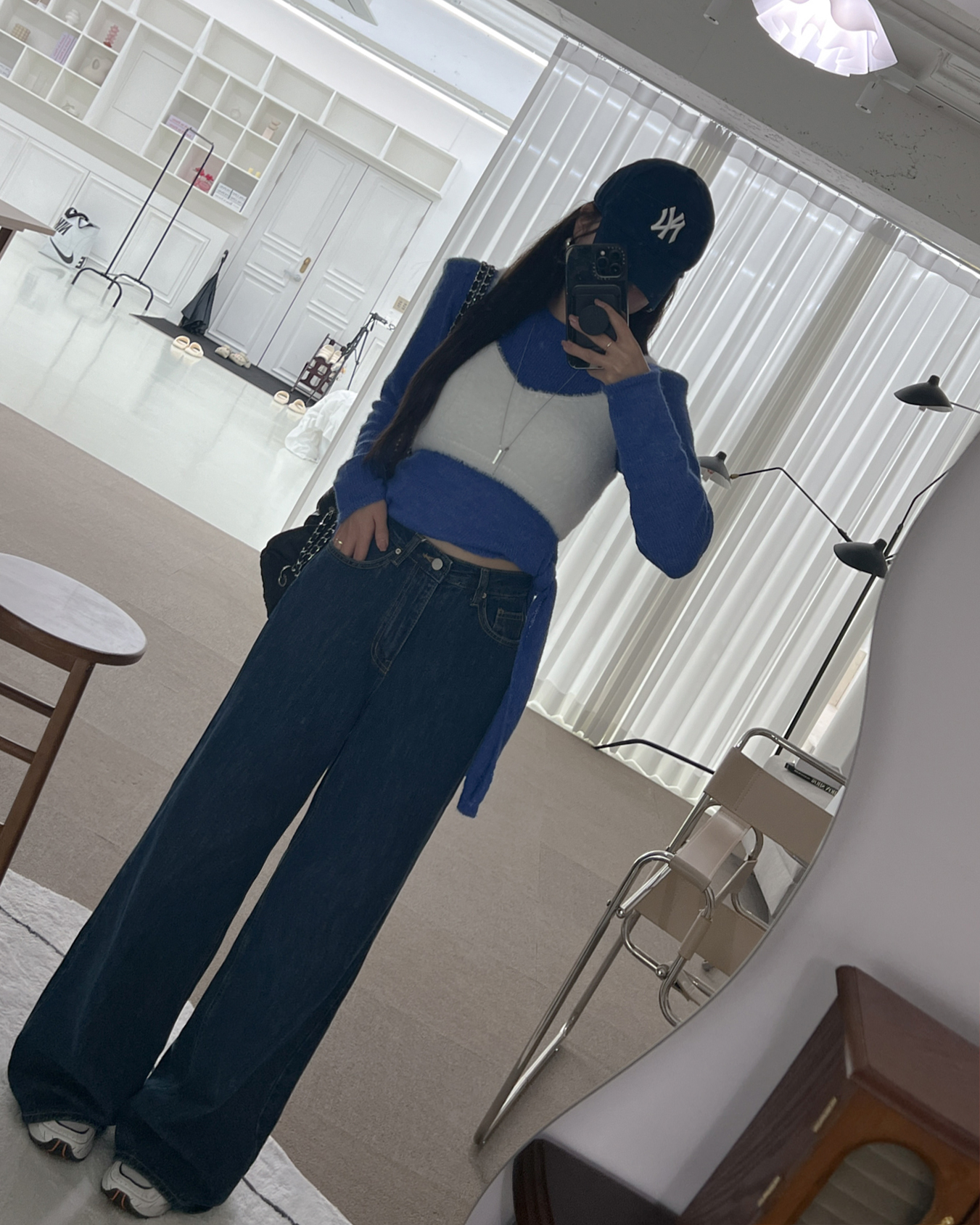진청바지 중청바지 여자통청바지 - 상세 이미지 5