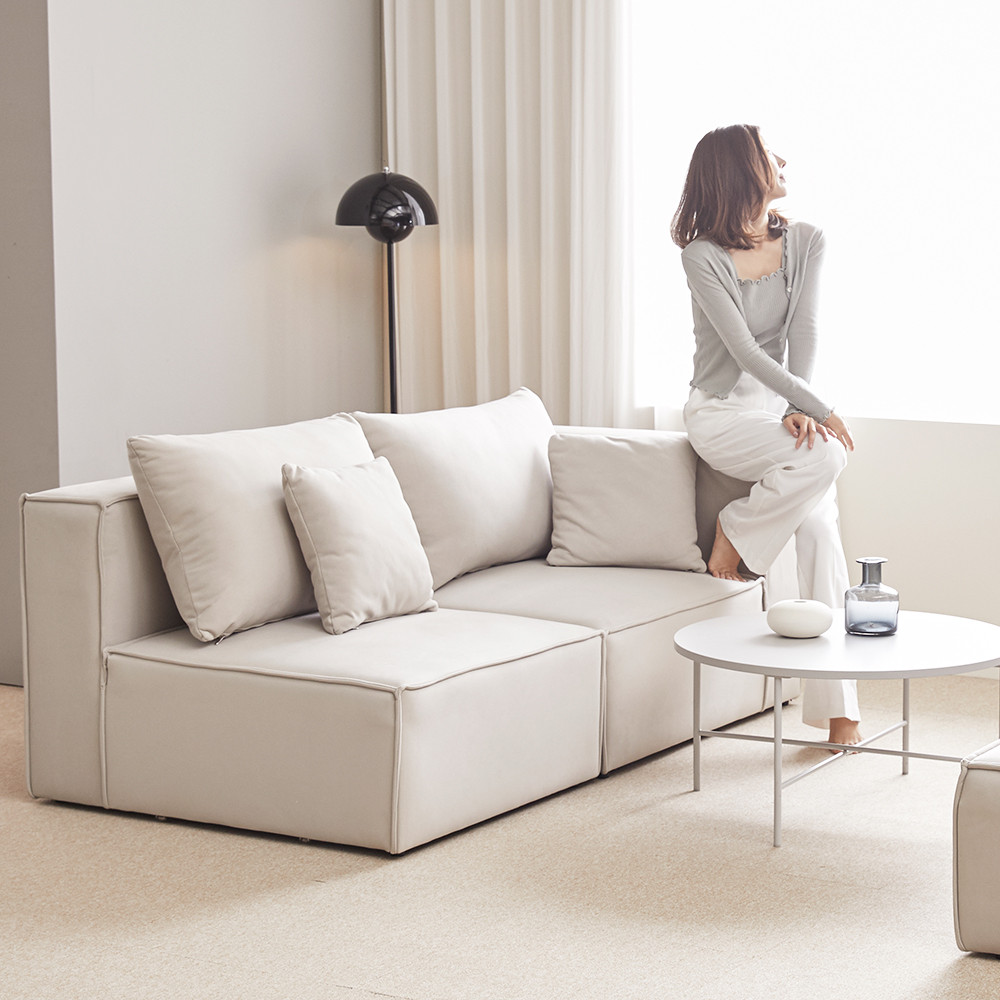 [무료배송] 오브유 3인용 아쿠아텍스 패브릭 모듈 소파 일반형+코너형