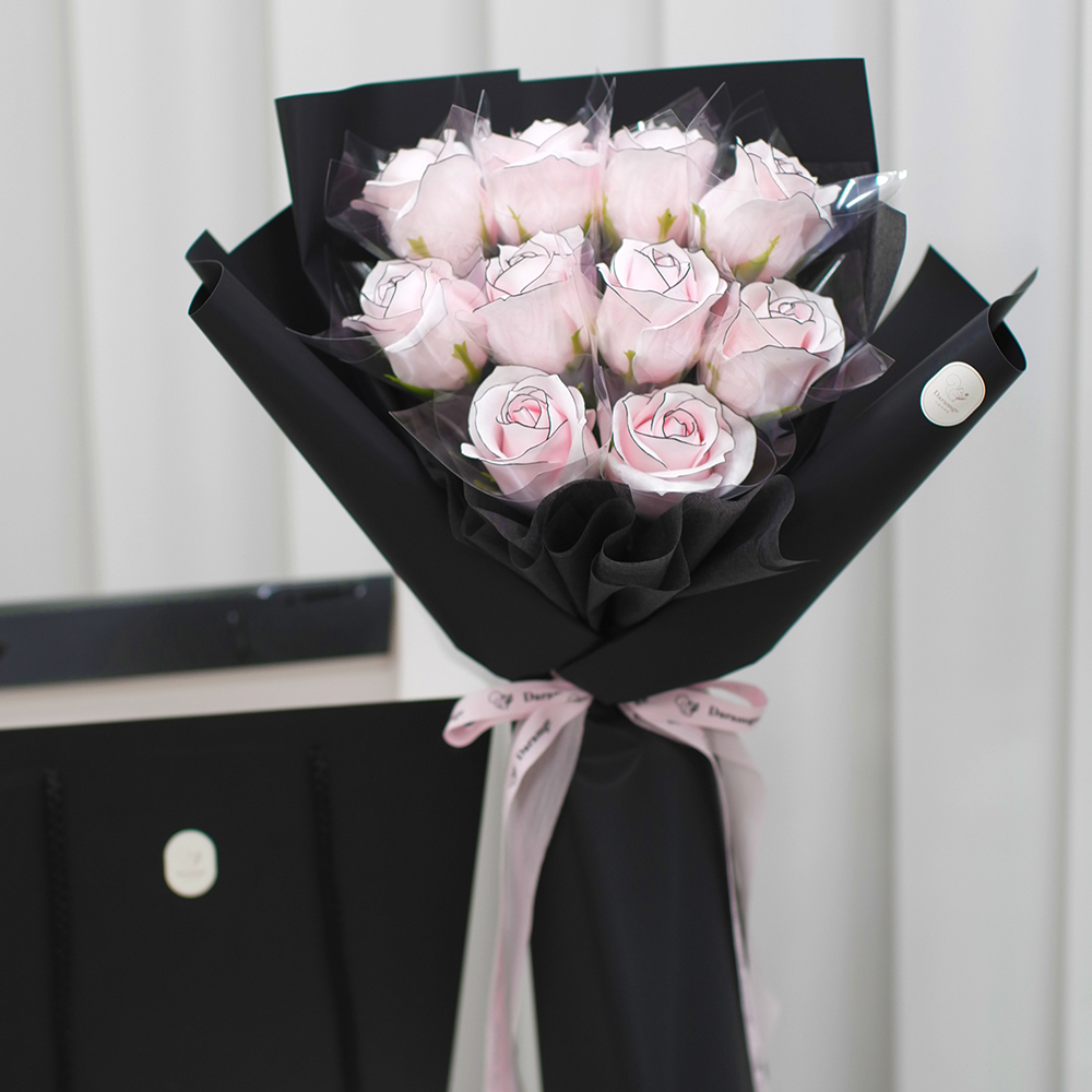 돈꽃다발 블랙 핑크 장미 비누꽃 돈다발 현금 용돈 생일 축하 프로포즈 와이프 기념일 이미지 7